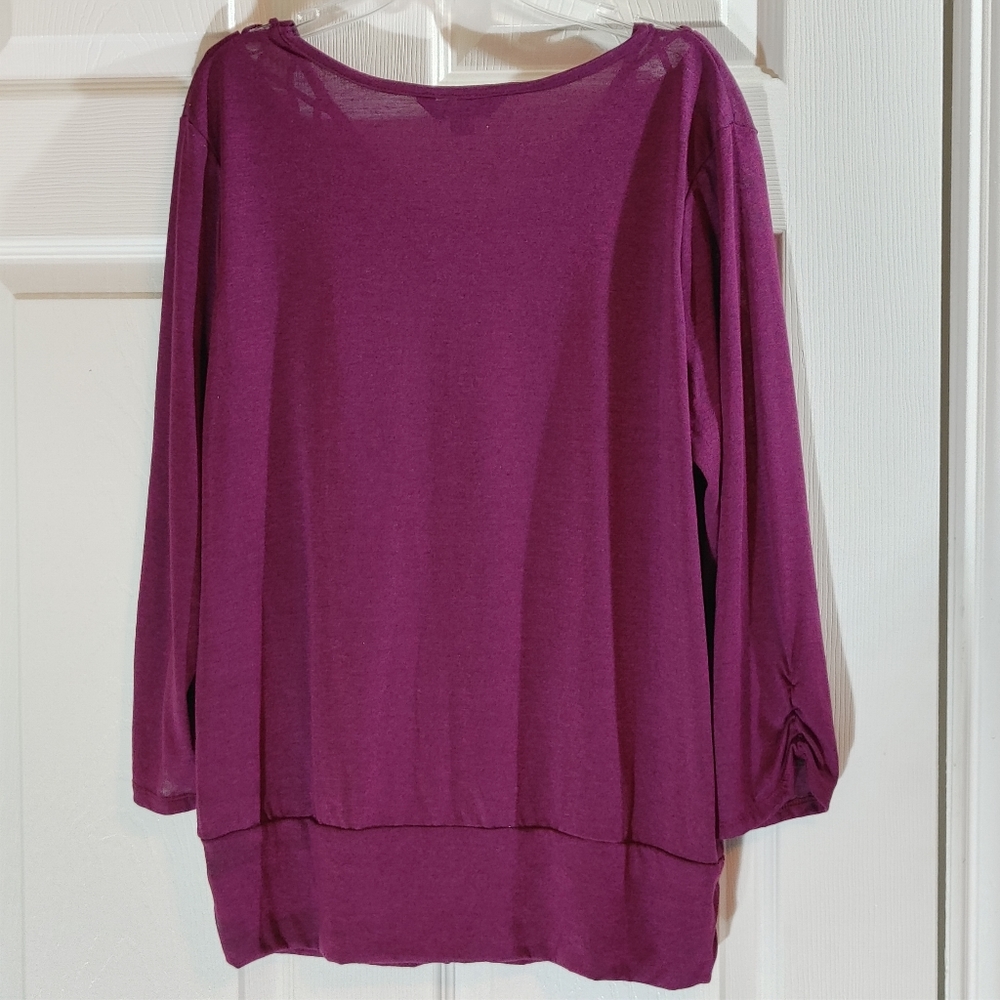 NWOT Apt. 9 ruched knit blouse, size XL